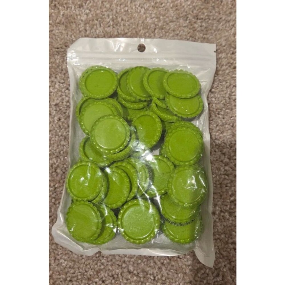 100 PCS Flattened Chrome Bottle Caps